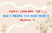 Bài 1 trang 115 SGK Toán 8 tập 1 Cánh Diều